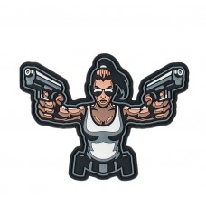 Nášivka 3D PVC Gun girl