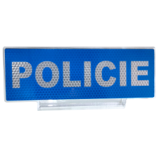 Nápis na stínítko POLICIE modro - bílý